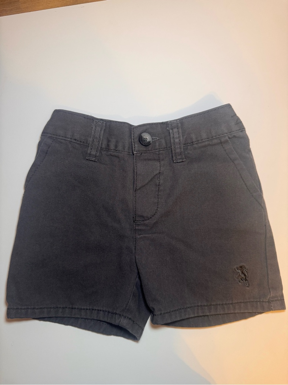 English Laundry Baby Boy 18M Gray Chino Shorts Adjustable Waist